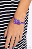 Paparazzi Accessories Lovestruck Lineup&nbsp; - Purple Bracelet