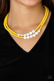 Paparazzi Accessories Extended STAYCATION Yellow Necklace