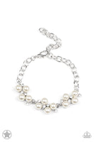 Paparazzi Accessories I Do White Pearls Silver Bracelet