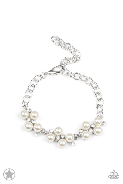 Paparazzi Accessories I Do White Pearls Silver Bracelet