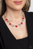 Paparazzi Accessories Contemporary Cupid - Red Necklace