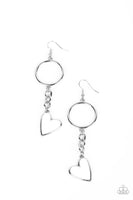 Paparazzi Accessories Don't Miss a HEARTBEAT - White Earrings