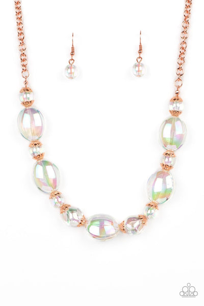 Paparazzi Accessories Prismatic Majic - Copper Necklace & Bracelet Set