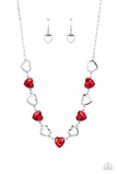 Paparazzi Accessories Contemporary Cupid - Pink Necklace & Bracelet Set