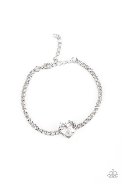 Paparazzi Accessories Bedazzled Beauty - White Bracelet