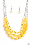 Paparazzi Accessories Tropical Hideaway - Yellow Necklace & Bracelet Set