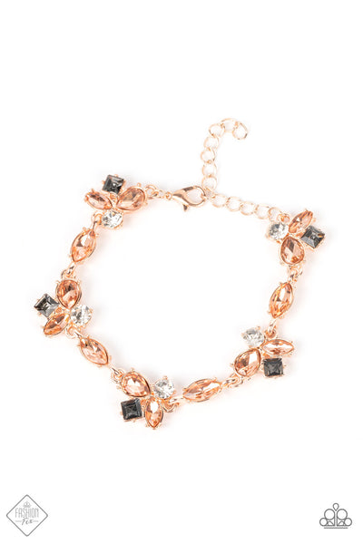 Paparazzi Accessories Colorful Captivation - Rose Gold Bracelet