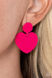 Paparazzi Accessories Just a Little Crush - Pink Earrings