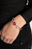 Paparazzi Accessories Sentimental Sweethearts - Red Bracelet