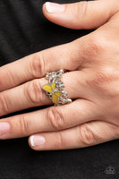 Paparazzi Accessories All FLUTTERED Up Yellow Ring