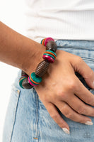 Paparazzi Accessories Caribbean Castaway Multi-Colored Wood Bracelet