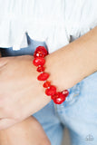 Paparazzi Accessories Happy GLOW - Lucky - Red Necklace & Bracelet Set