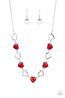 Paparazzi Accessories Contemporary Cupid - Red Necklace