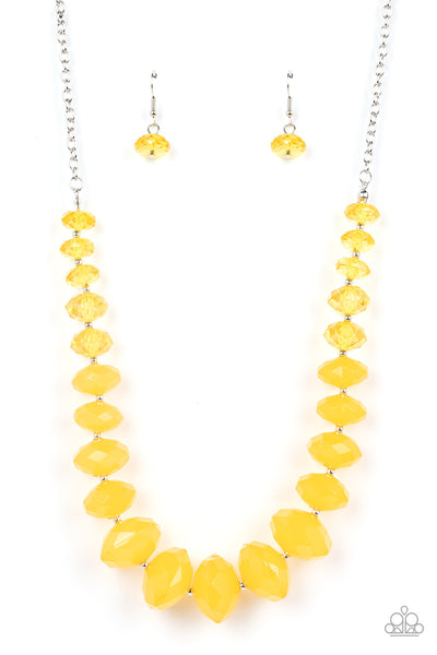 Paparazzi Accessories Happy GLOW-Lucky Yellow Necklace